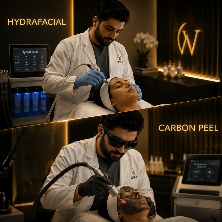 Hydra facial and carbon peel treatment at WBSK