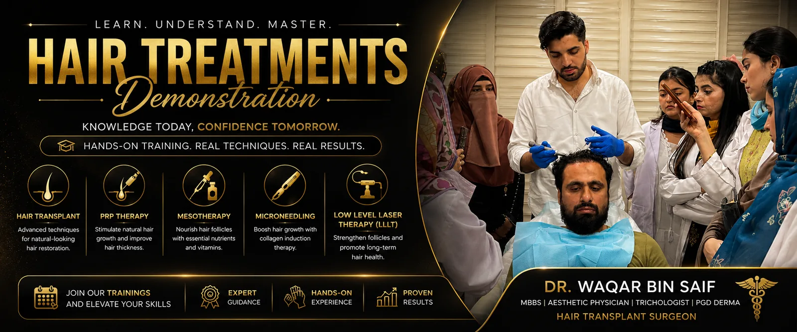 Hairline design and hair treatment procedure at WBSK